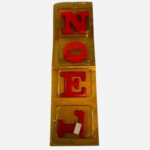 Vintage NOEL Christmas Letters Red Plastic Holiday Decoration‎ NOS Taiwan